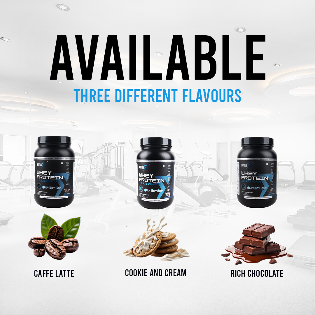 NutraX Isolate Whey Protein flavors