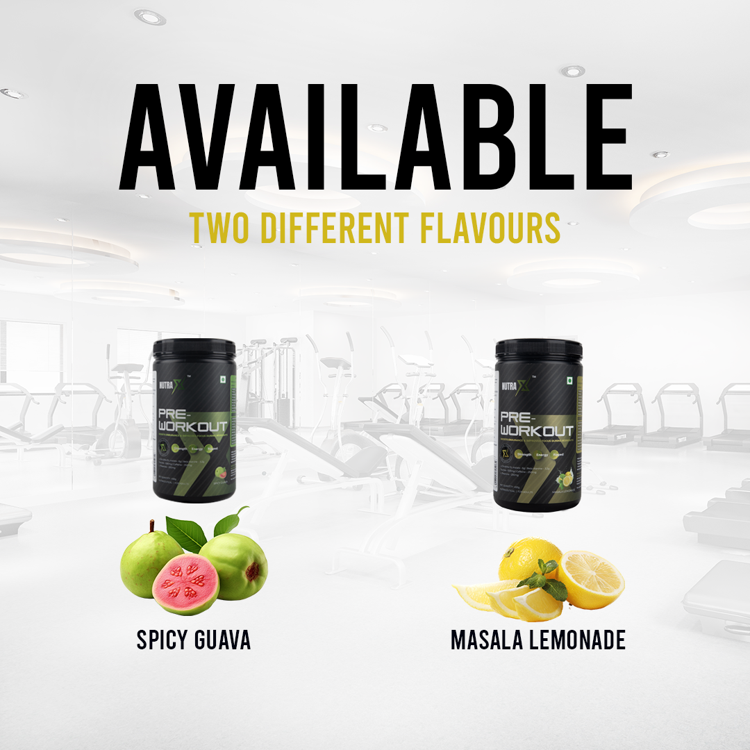 NutraX Pre Workout Powered By X-Blend 450g (0.99 lbs), Masala Lemonade - NutraX