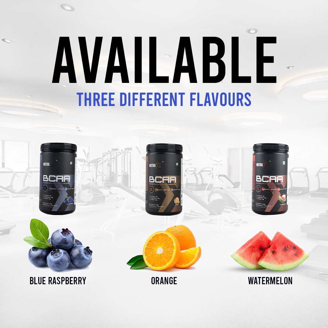 Nutra X BCAA Available in three different flavors