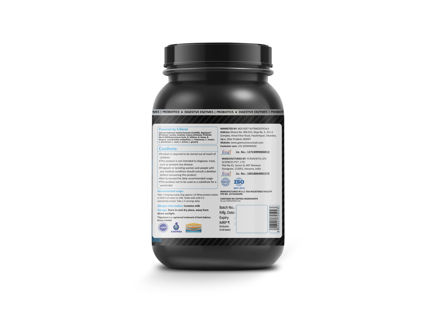 Isolate Whey Protein Rich Chocolate Recommended Usage & Cautions