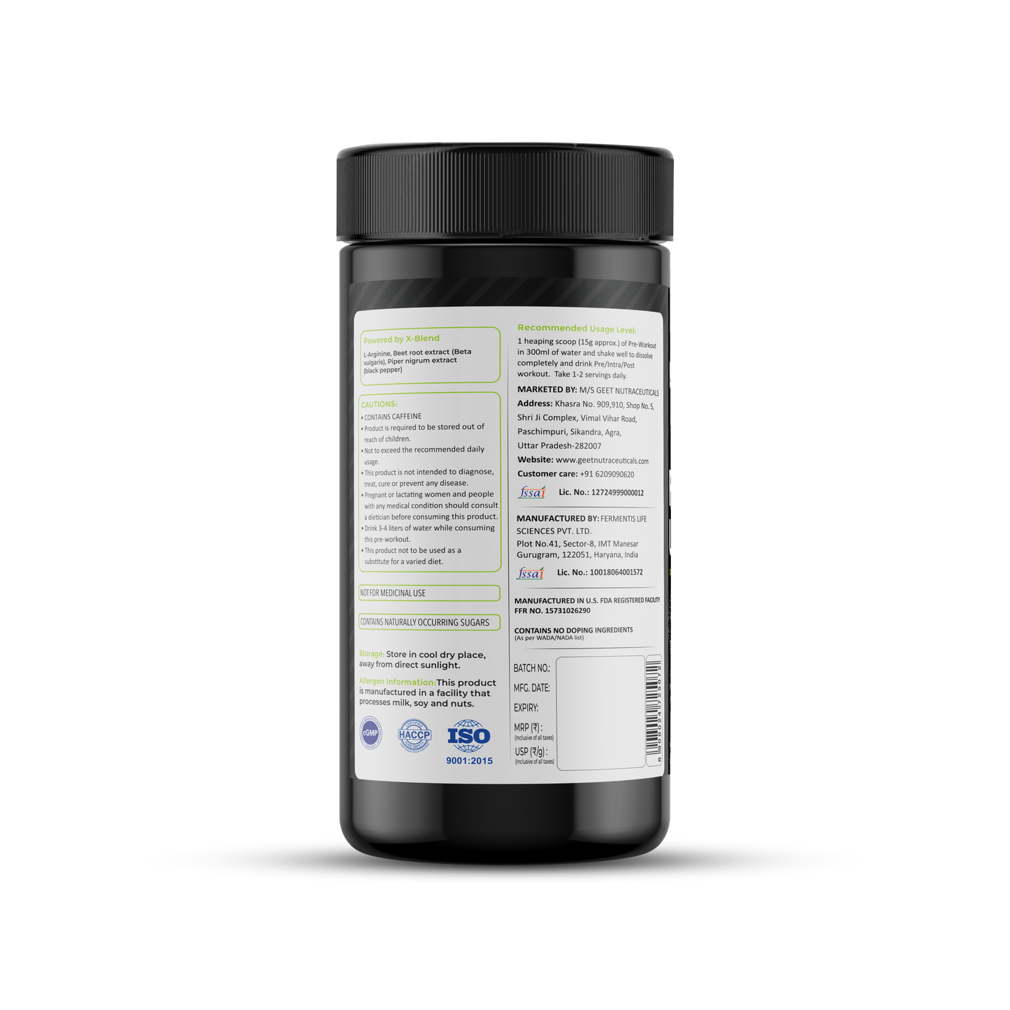 Recommended Usage of Pre-Workout Spicy Guava