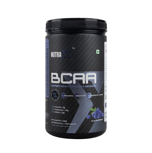 NutraX BCAA Powered By X-Blend 450g (0.99 lbs), Blue Raspberry