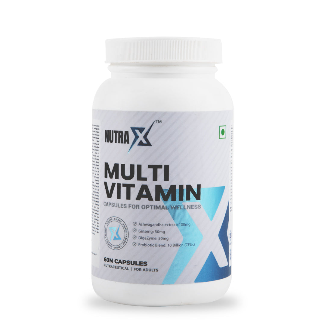 NutraX Multi Vitamin Capsules for Optimal Wellness Powered By X-Blend, Net Quantity: 60 caps