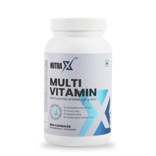 NutraX Multi Vitamin Capsules for Optimal Wellness Powered By X-Blend, Net Quantity: 60 caps