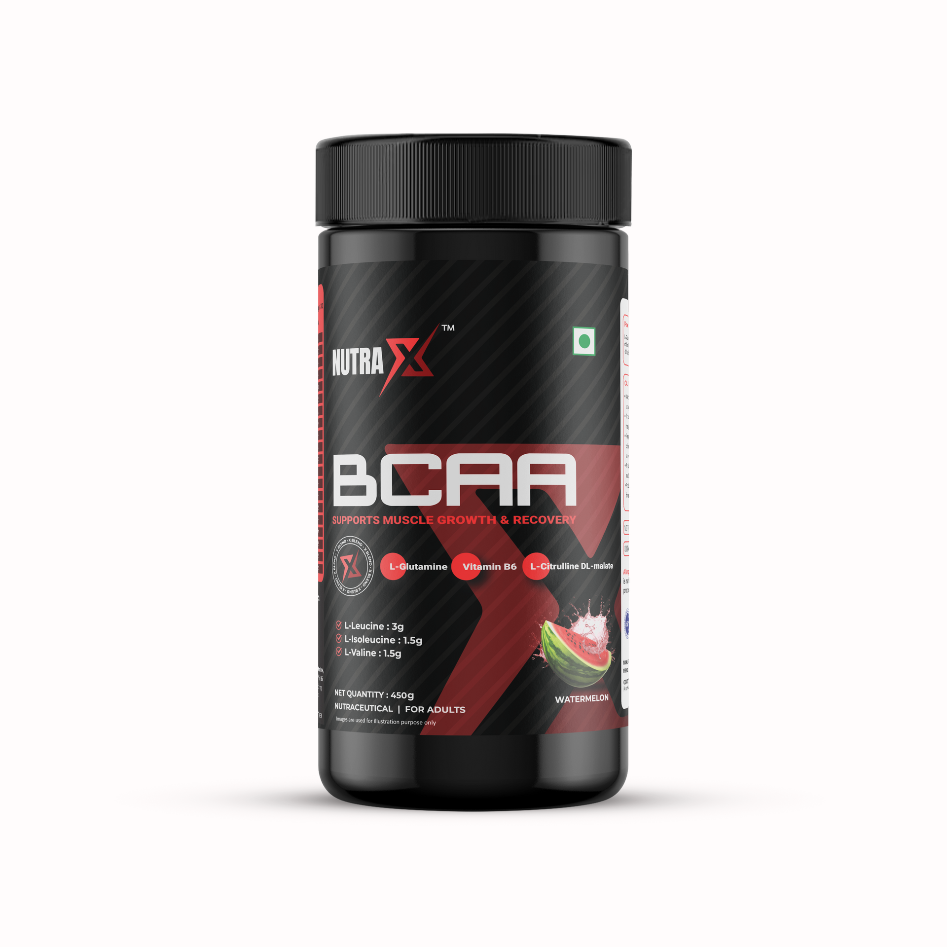 NutraX BCAA Powered By X-Blend 450g (0.99 lbs), Watermelon